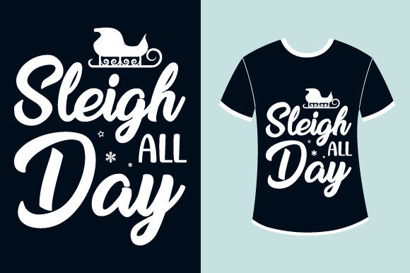 Christmas T-shirt Design Lettering Quote Graphics & Crafts