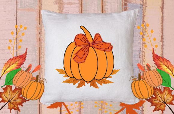 Cute Pumpkin with Bow 2