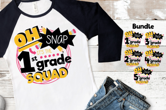 Oh Snap Elementary School Grade Squad Bundle: Graphics and Crafts