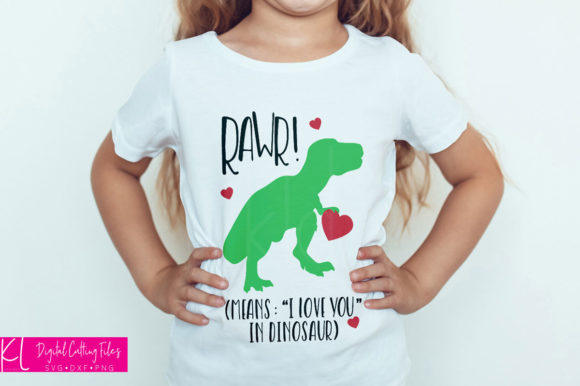 Rawr Means I Love You in Dinosaur Graphics