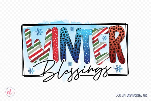 Winter Blessings Graphics for Crafts & Content